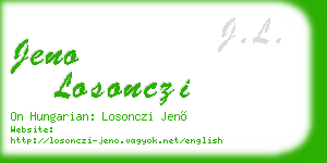 jeno losonczi business card